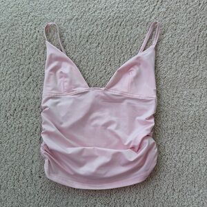 Pink Cropped Tank Top (S)